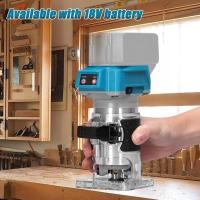 Recortadora eléctrica para carpintería, máquina de recorte sin escobillas, enrutador de madera, fresadora, grabado, ranuradora para batería Makita de 18V, 18000rpm Recortadora eléctrica para carpintería - details 4
