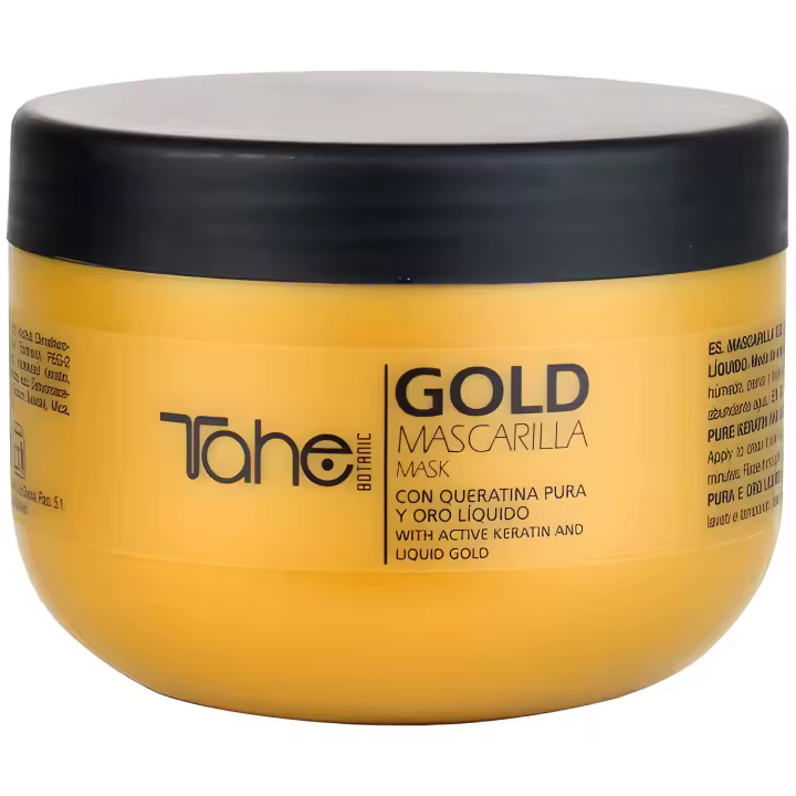 Tahe Mascarilla Regeneradora Keratin Gold con Queratina y Oro Líquido para Cabello Seco - 1