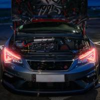 Placa De DRL Angel Eye Roja Y Amarilla Para Seat Leon ST FR Facelift Cupra Faros LED Luz Diurna Universal 12V 5F0941475A - details 1