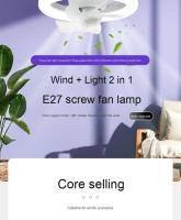 Ventilador de techo silencioso con iluminación y control remoto, control remoto e interruptor de pared, rotación de 360°, modos de luz, perfecto para sala de estar y dormitorio. - details 0