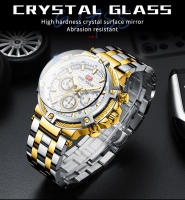Reloj De Pulsera De Cuarzo MINI FOCUS Para Hombre Con Cronógrafo Y Manos Luminosas Acero Inoxidable Bisel Redondo Resistente Al Agua - details 10