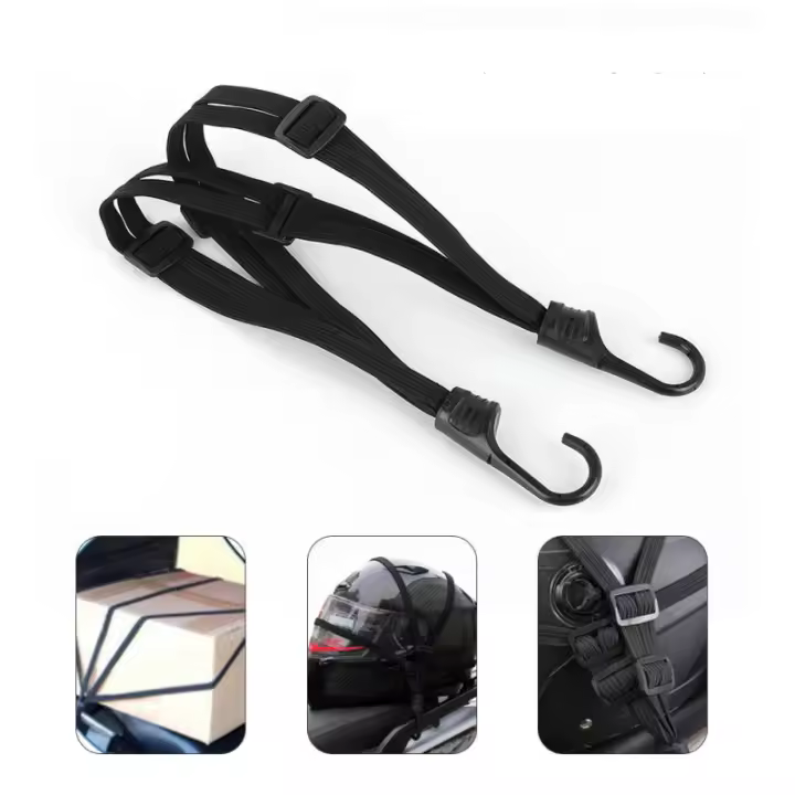SEAMETAL Correa Elástica Para Motocicleta Fijación De Casco Tamaño 60cm/90cm Accesorio De Motocicleta Ajustable - 1
