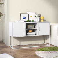Mueble de metal Blanco, aparador y Casillero Caja Fuerte, Estructura metálica robusta, Color Blanco elegantemente, Altura 75 cm x ancho 120 cm x profundidad 40 cm - details 1