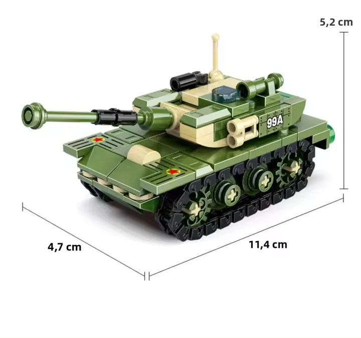 Bloques De Construcción DIY Para Adultos Y Niños Modelo De Tanque King Tiger De La Segunda Guerra Mundial Juguetes Educativos De Soldados Del Ejército Militar - 1