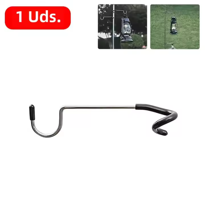 Soporte De Palas De Acero Inoxidable Para Tienda De Camping Y Pesca Accesorio Exterior Portátil Soporte De Lámpara Y Farol Hanger - 1