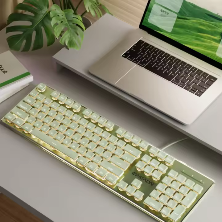 Teclado De Juego EWEADN V3 Con Cable Y Retroiluminación Silencioso De Tamaño Completo Compatible Con Windows/Laptop/PC/Mesa - 1