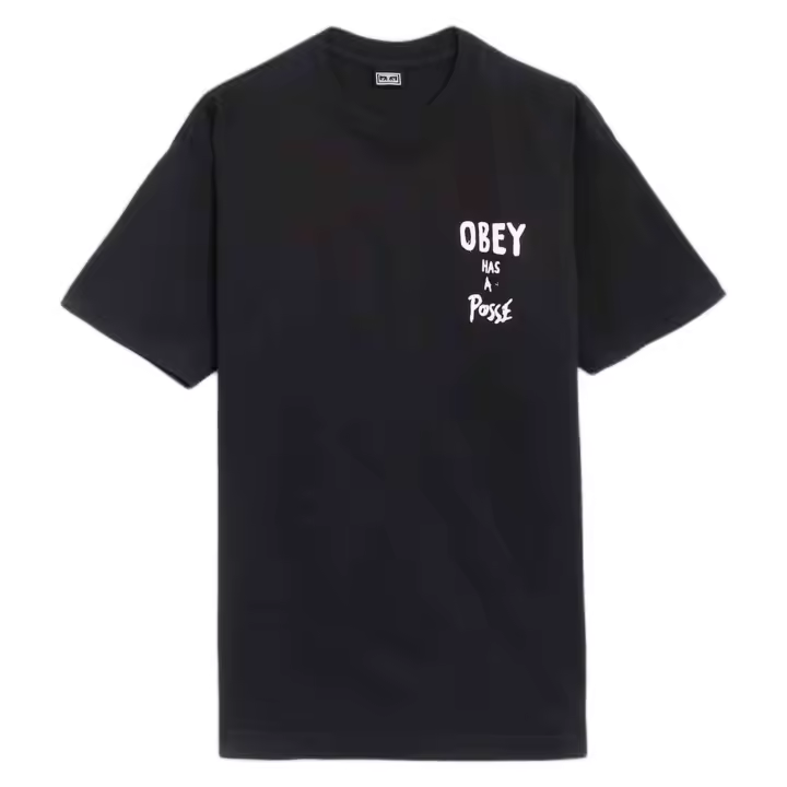 Camiseta de Manga Corta Obey Has A Posse para hombre en color negro - 1