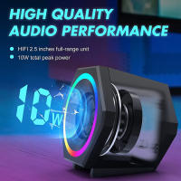 Altavoces para computadora de 10 W para juegos con alimentación USB y graves mejorados, arcoíris - details 1