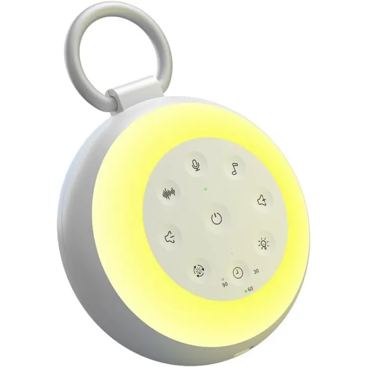 Máquina de sonido para niños Máquina portátil de sonido de rueda blanco con luces nocturnos para aliviar El Sonido natural de Sueño recarle adecuada para viajar a La Oficina De La Guardia familiar para dormir - 1