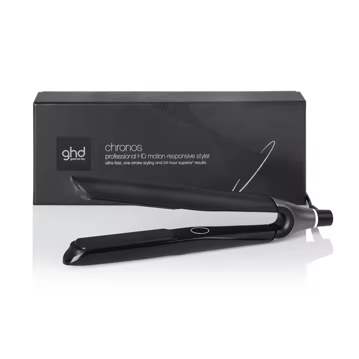 GHD chronos - plancha de pelo profesional, lisos, rizos y ondas de alta definición, 3 veces más rápida, tecnología HD motion-responsive, temperatura óptima de peinado 185ºC - 1