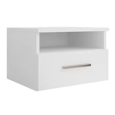 Mesilla de noche Comfivo M102, Muebles ES, Aglomerado laminado, Blanco, 50 x 31 x 40cm - 1