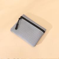 Bolsa De Monedas Mini De Tela Algodón Para Hombres Y Mujeres Cierre De Cremallera Estilo Casual Color Sólido Bolsa De Almacenamiento Para Niños - details 2