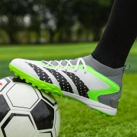 Zapatos De Fútbol Profesionales Para Hombre Original Sociedad TF/FG Para Entrenamiento En Campo De Turf Deporte Al Aire Libre Calzado De Fútbol Trendy Material Superior De Cuero Y Suela De Goma - details 5
