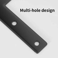 12pcs Gancho L Negro Para Muebles Accesorios De Hardware Para Reparación Rápida De Mesas Y Sillas Abrazadera De Esquina Fija De 40mm 50mm 80mm - details 5