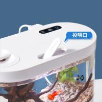 Acuario De Mesa Mini USB Con Bomba De Agua LED Y Filtro Autocirculación Y Tanque Para Golondrinas Material Plástico - details 3