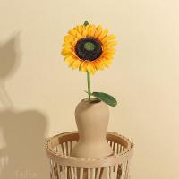 1/3/5Pcs Bouquet De Flores Artificiales De Girasol Para Decoración De Hogar Fiesta De Boda Regalo De Día De La Madre Ornamento De Jardín Material Seda - details 3