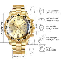 Set De 4 Relojes Para Hombre Moda Dial Arábigo Correa De Acero Relojes De Cuarzo Sin Caja Material De La Correa: Aleación - details 5