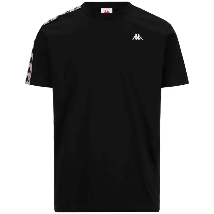 Camiseta de Manga Corta Kappa Coen Slim 222 Banda para hombre en color negro - 1