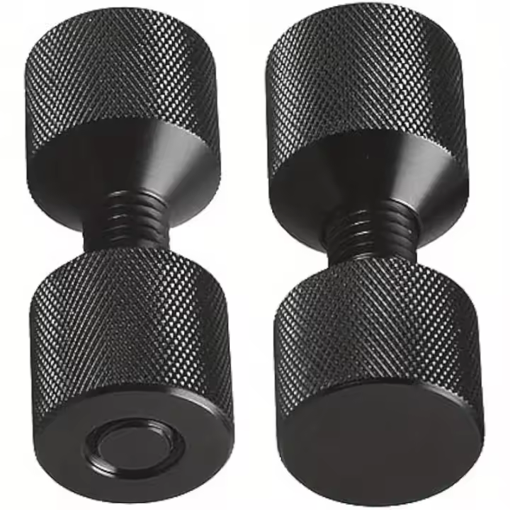 Juego De 2 Piezas De Almohadillas De Agujero Accesorios De Localización De Agujeros Duraderos Herramienta De Alineación De Flanqueado Fácil Instalación Negro 6061 Aluminio Práctico - 1