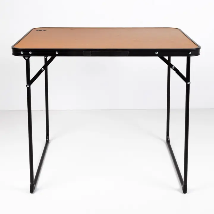 Mesa camping plegable acero color bambú Aktive 80X60X67 cm (Color Baby 63017) - 1