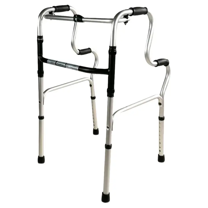 Andador Plegable de aluminio Pórtico Mobiclinic Plegable Para ancianos Conteras antideslizantes Ligero Altura regulable Sin ruedas 4 apoyos Personas mayores Andador para adultos - 1
