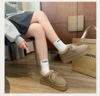 Botas De Invierno Para Mujer Con Cordones Antideslizantes Y Lona De Microfibra Botines De Punta Redonda Y Suela De Goma Aislante Y Confortables - details 8