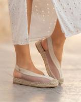 Paloma Wang Sandalia alpargata de mujer con suela de esparto, diseño destalonado, banda elástica y detalle trenzado para un estilo veraniego cómodo y fresco en la temporada de verano 2025 Lyla Wang Buonarotti - details 9