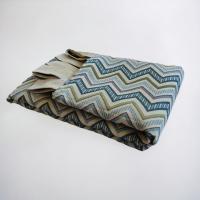 Mercatienda.es Cortina para Puerta Exterior: Elegancia y Protección para tu Entrada en la Calle 140x260cm - Zigzag en Azul. - details 1
