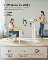 Escritorio Eléctrico Regulable 60x140cm, Altura Ajustable Sin Escalonamiento, Soporte para Monitor, Gancho, Función Memoria, Marrón Rústico, Blanco Nube, Roble - details 16
