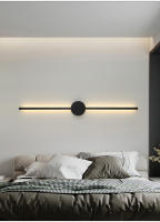 Lámpara De Pared Moderna LED Negra En Forma De I Iluminación Interior Para Dormitorio Sala De Estar Pasillo Decoración De Hogar Incluye Bombillas - details 10