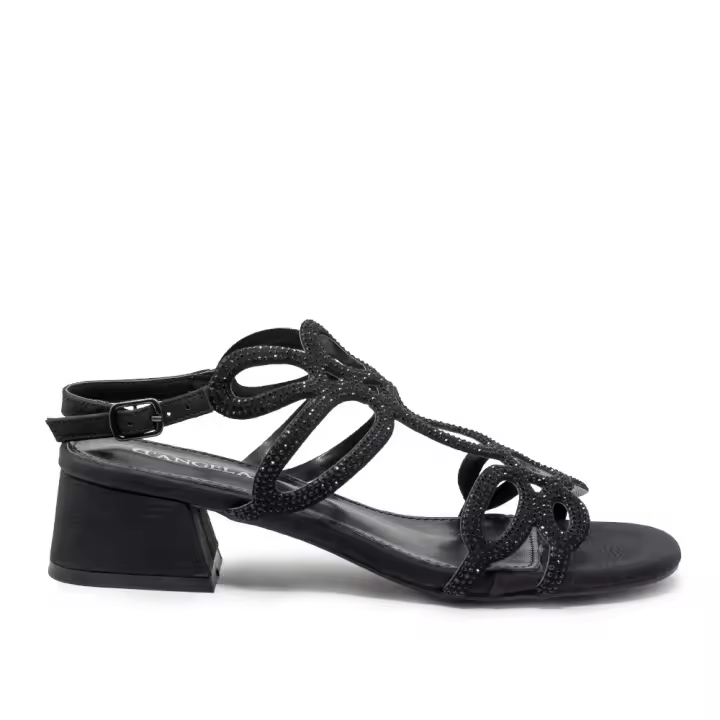 D'ANGELA DKO26125 Sandalias altas mujer 32635 24V SANDALIA BRILLOS NEGRO - 1