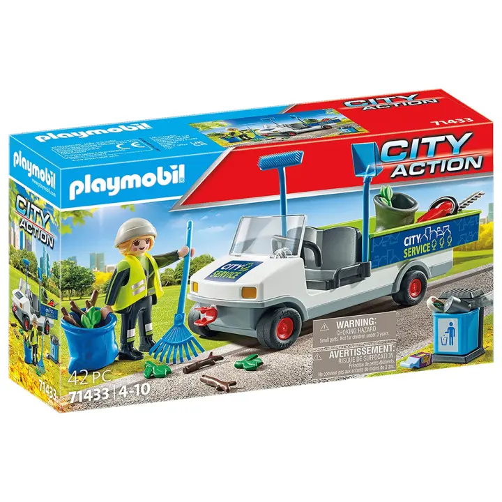 Playmobil - Limpieza urbana con Coche Eléctrico,  71433, Tienda con Licencia Oficial - 1