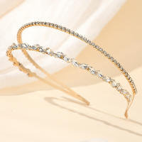 Nova Diadema De Cabello Con Rhinestone Dorado Para Fiesta De Cumpleaños Maquillaje Boda Accesorios Para Cabello Para Mujeres Regalo - details 2