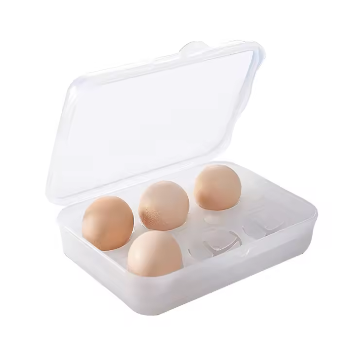 6 girds contenedor de huevos, caja de almacenamiento de huevos de plástico a prueba de golpes protección para camping picnic viaje cocina al aire libre - 1