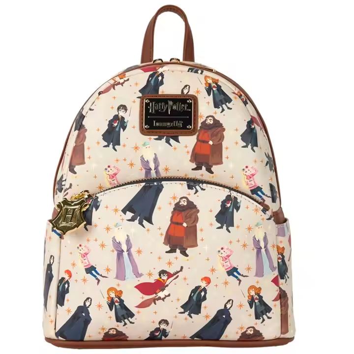 LOUNGEFLY MOCHILA LOUNGEFLY Harry Potter  Hermione Ron Weasley Luna Lovegood Hagrid Dumbledore Gryffindor Gryfindor  hombre mujer - 1