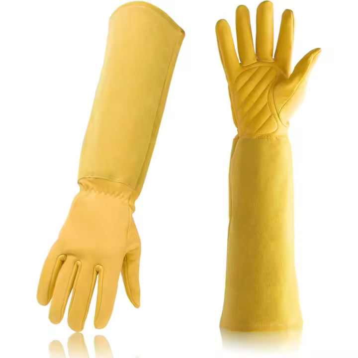 Guantes de jardinería profesionales para podar rosas, a prueba de cortes de espinas, con protección larga para el antebrazo para mujeres y hombres - 1