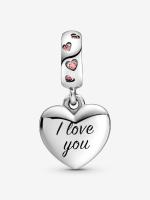 Pandora - Charm Colgante de Corazón with texto "Mamá" - Plata de Ley - details 1