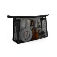 Bolsa De Viaje Para Cepillos De Maquillaje Capacidad Grande Diseño De Malla Portátil Y Sencilla Para Almacenamiento De Maquillaje Y Bolígrafos - details 5