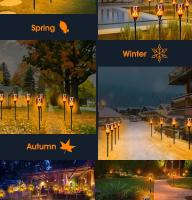 Lámpara De Noche Solar LED Para Jardín 96/12 Velas Saltarinas Impermeables Decoración Para Camino De La Casa Patio Jardín - details 1