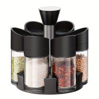 Giratorio De Especias 6-Armarrio Organizador De Condimentos Para Encimera Contenedor De Almacenamiento De Fiestas Y Decoración Del Hogar - details 0