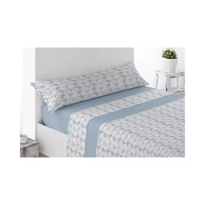 Juego de Sábana poliéster de Verano Estampado de Flores acabado de gran suavidad y no hacen bolas para camas de 90cm 105cm 135cm 150cm 180 cm - 1