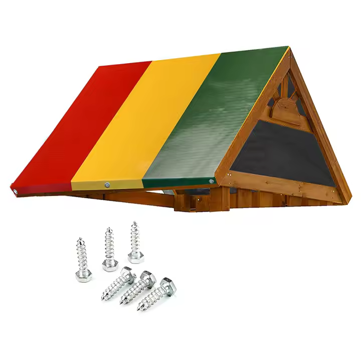 Toldo De Repuesto Para Juguete De Exterior 52"x89" Impermeable Cubierta De Techo Para Juguete De Swing Y Slides Protección Solar Para Niños - 1