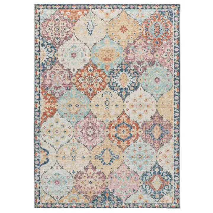 ATTICGO Alfombra de Interior Estilo Vintage en Multicolor - LUNA 20092 | 80X150, 120X170, 160X230, 200X290 cm - 1