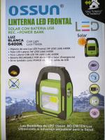 Linternas LED frontal y lateral,recargable solar y usb,luz blanca 6400K,uso interior o exterior.OSSUN - details 3
