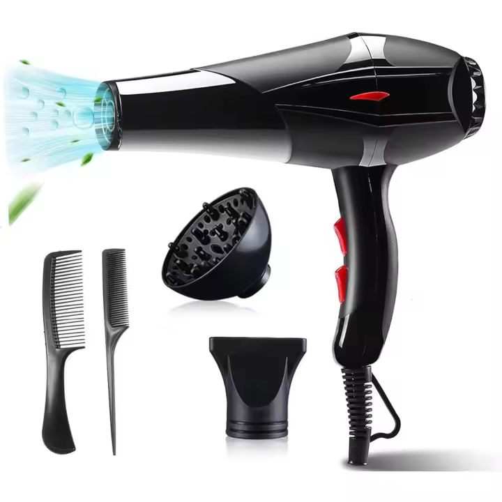 Coshano Secador de Pelo Profesional Iónico 4500w iones Motor AC 3 Temperaturas 2 Velocidades, 1 Concentrador y 1 Difusor - 1