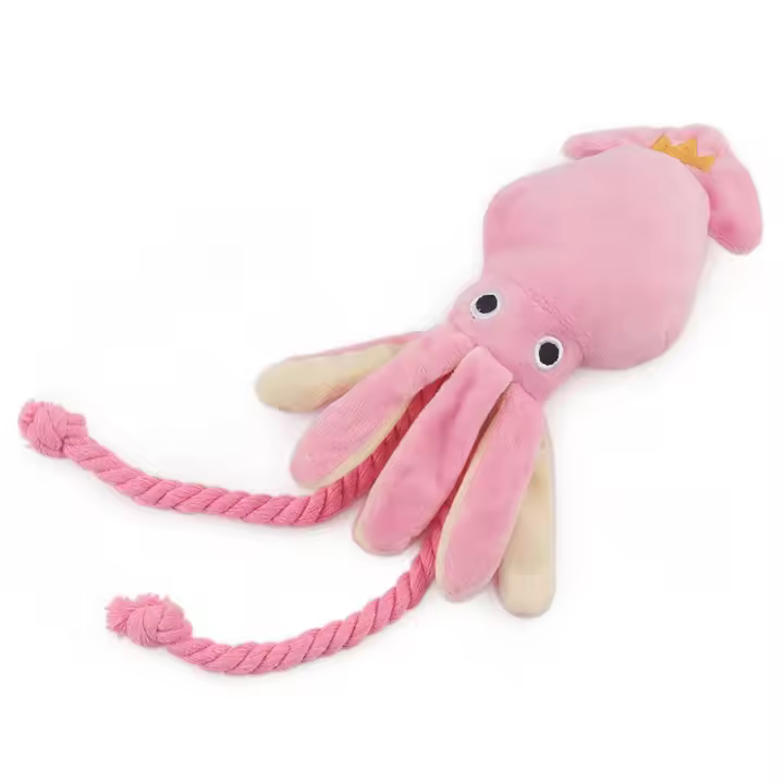 Juguete De Peluche De Octopus Para Mascotas Resistentes Al Masticar Divertido Y Interactivo Para Uso Interior Y Exterior - 1
