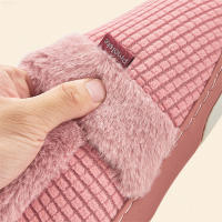 Zapatillas De Casa Para Mujer Invierno Antideslizantes Algodón Cálidas Plush Para Parejas Zapatos Internos Transpirables Talla Verdadera - details 16