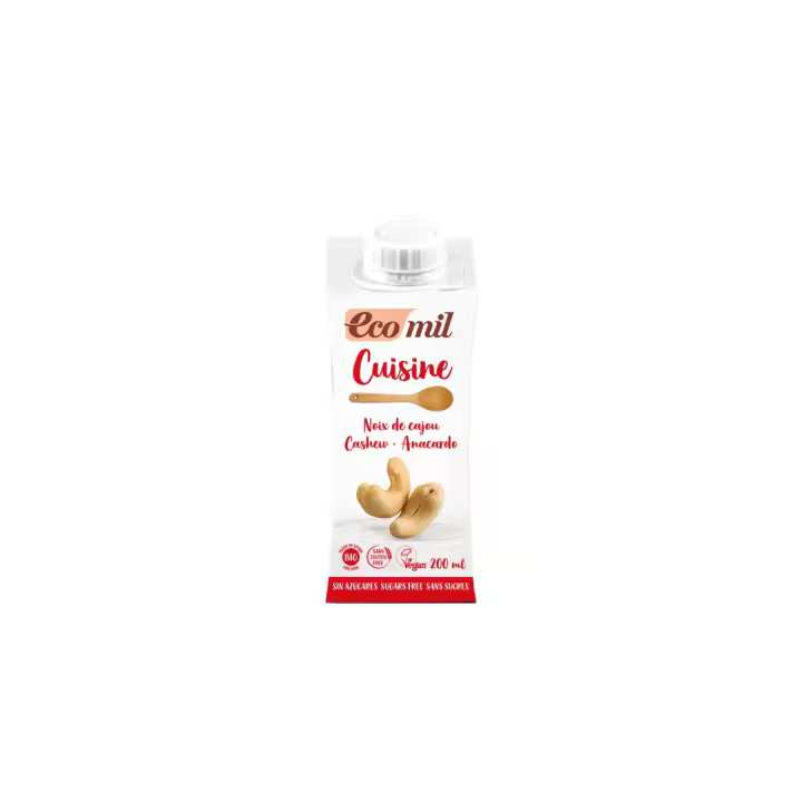 Crema para cocinar de anacardo cuisine Bio 200ml Ecomil - 1