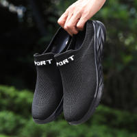 Zapatillas De Hombre Ligero Y Transpirable Media Pantuflas Antideslizantes Casual Comodidad Grandes Tamaños Zapatos Planos Slip on Para Exteriores Verano Mesh Suela EVA - details 7