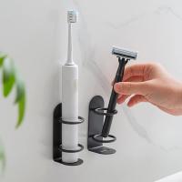 2-pack of electric toothbrush holders to attach to the wall (black) - details 1
